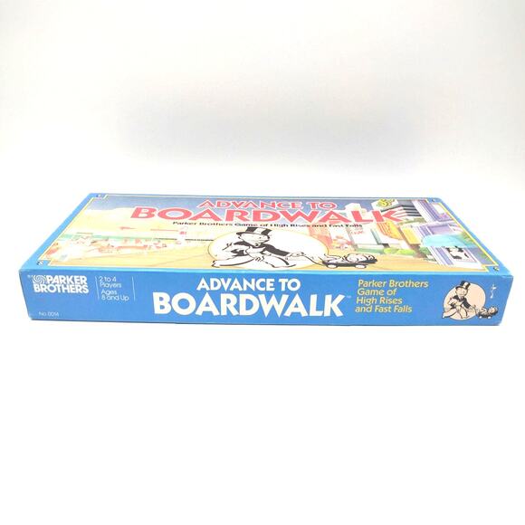 Advance To Boardwalk Monopoly Board Game Parker Brothers Vintage 100% Complete - Picture 2 of 4